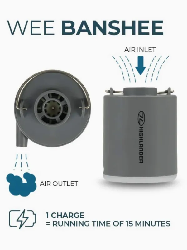 Wee Banshee micro lightweight air pump with light